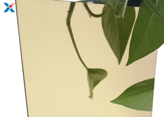 1 밀리미터 금 아크릴 거울 시트 단단한 코팅 표면 방풍 유리 플레이트