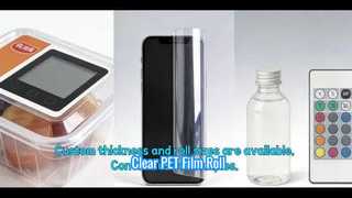 다채로운 코로나 마커가 있는 투명 PET 필름 롤 | 인쇄용 고품질 BOPET